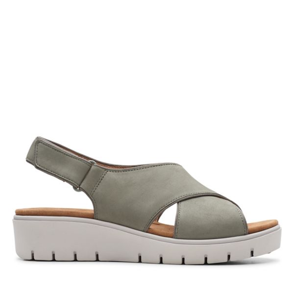 Clarks Womens Un Karely Sun Sandals Olive | USA-2854096